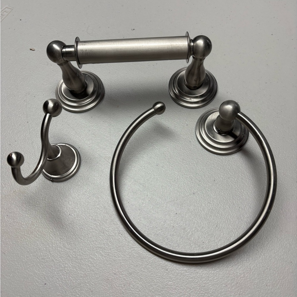 Restoration Hardware Silver Bath Accessory Set